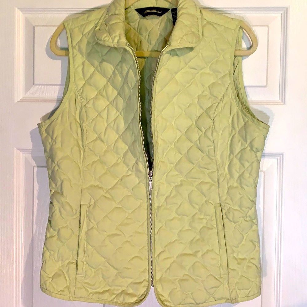 Eddie Bauer Pale Yellow Quilted Vest